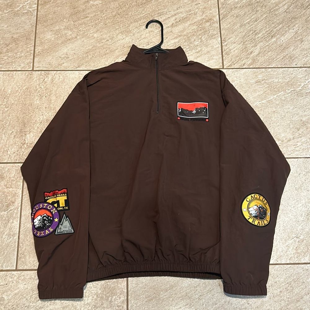 Cactus Jack by Travis Scott Cactus Trails Half-Zip Windbreaker 'Brown’